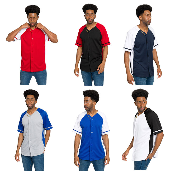 Victorious Men's Team Uniform Sports Raglan Baseball Jersey T-Shirt BJ50 gallery