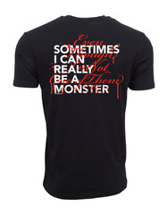DEXTER SOMETIMES I CAN REALLY BE A MONSTER GRAPHIC BLACK T SHIRT