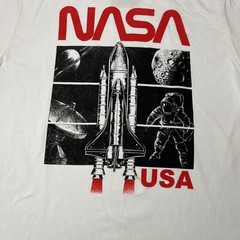 NASA Space Shuttle Astronaut USA Graphic T Shirt Men’s M Medium White