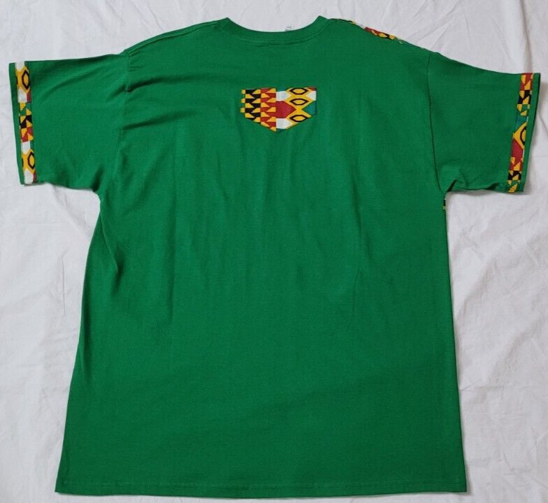 Alstyle Heavyweight Cotton Green Colorful Geometric T. Shirt Size XL EXCELLENT gallery