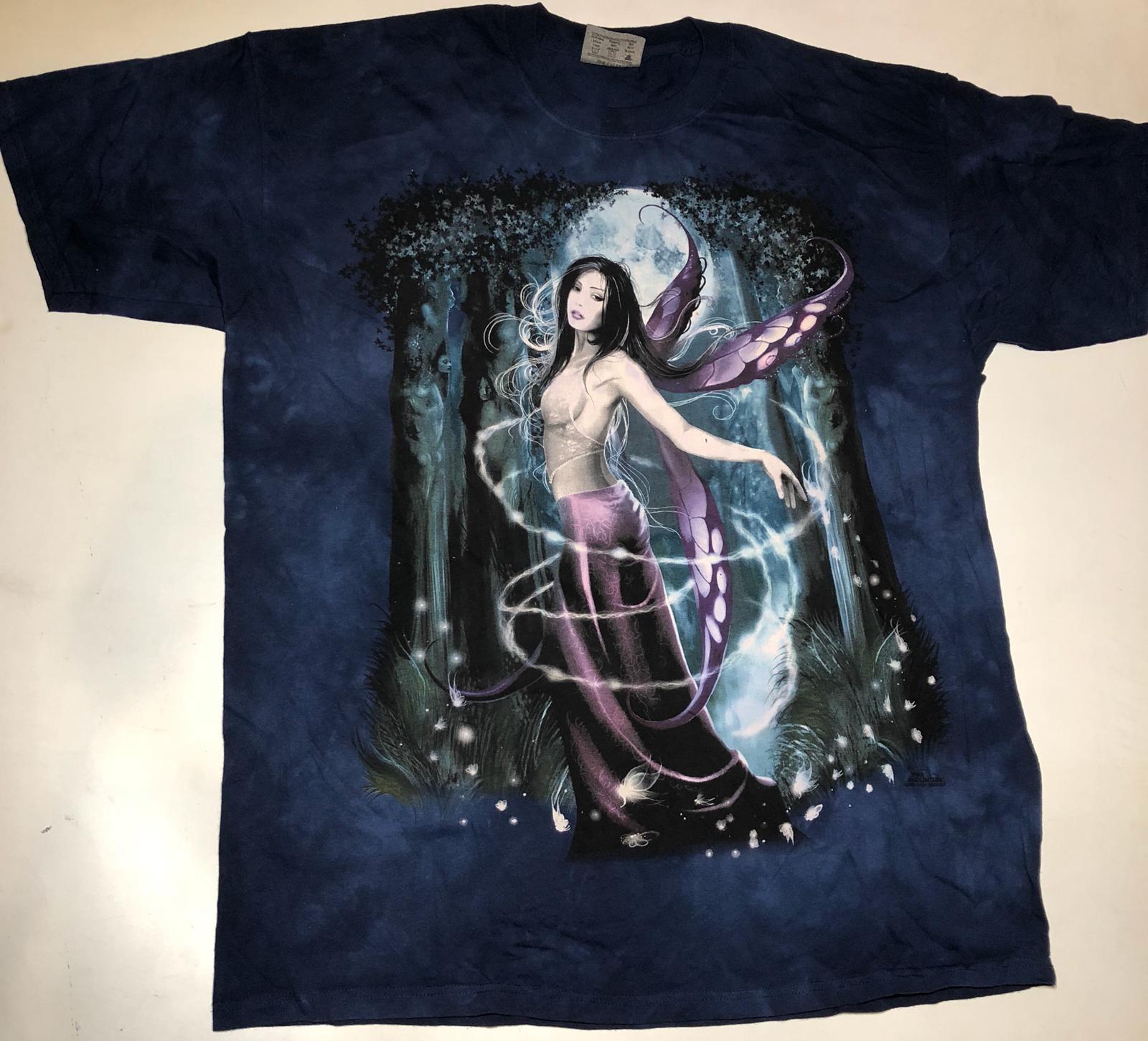 Mountain Purple Moonlight Night Fairy Wings Magic Fantasy Spirit Shirt S-5X gallery