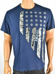 INC International Concepts Mens T-Shirt New XL Short Sleeve Sequence US Flag