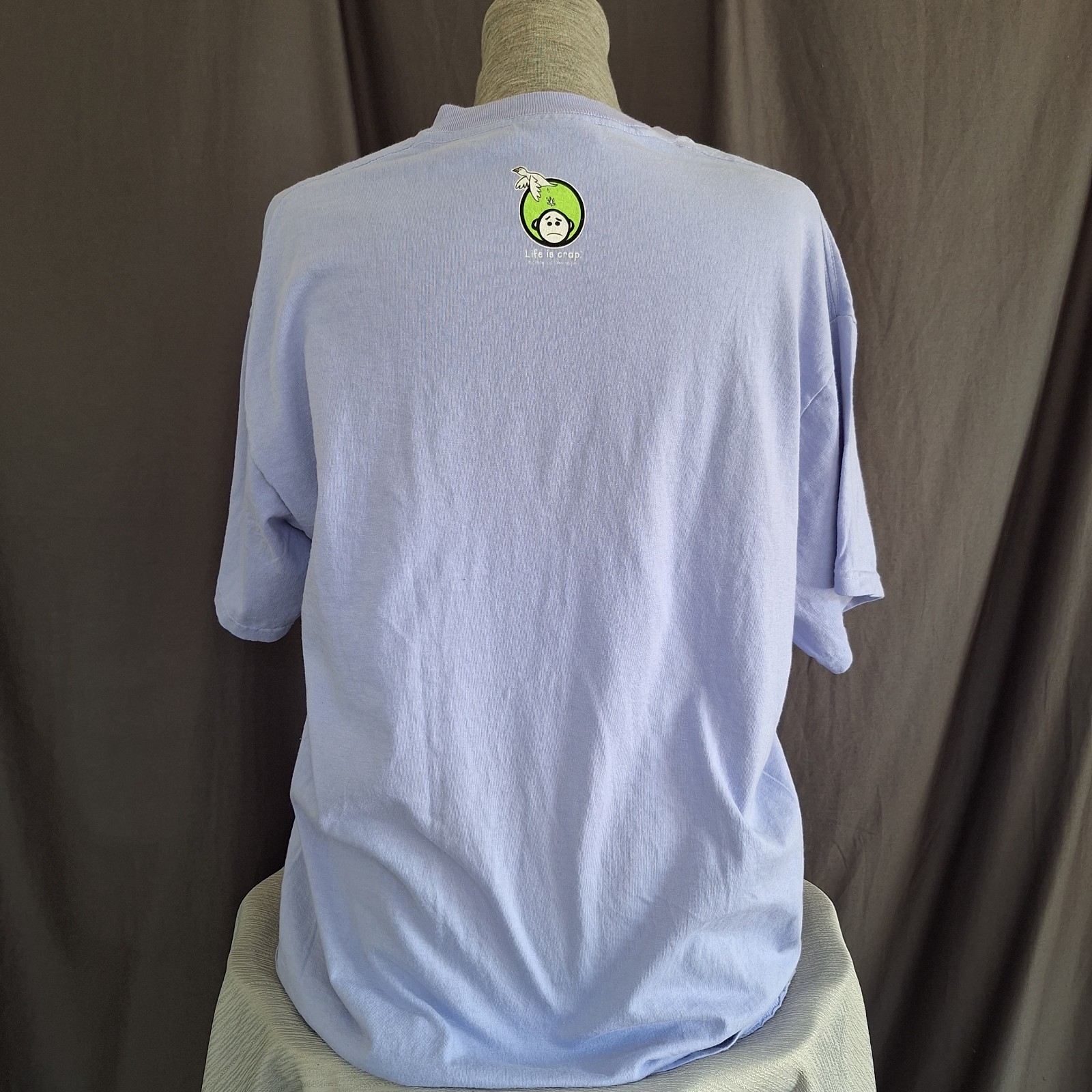 L Life Is Crap In The Grocery 100 Cotton T Shirt In Periwinkle gallery