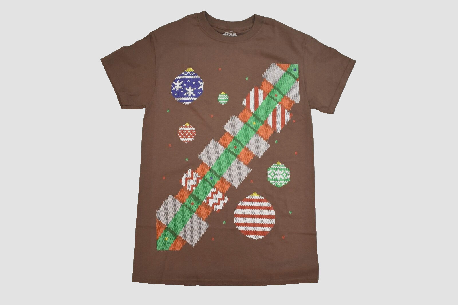 Star Wars Mens Wookie Life Day Christmas Holiday Sweater Print Shirt New S, M