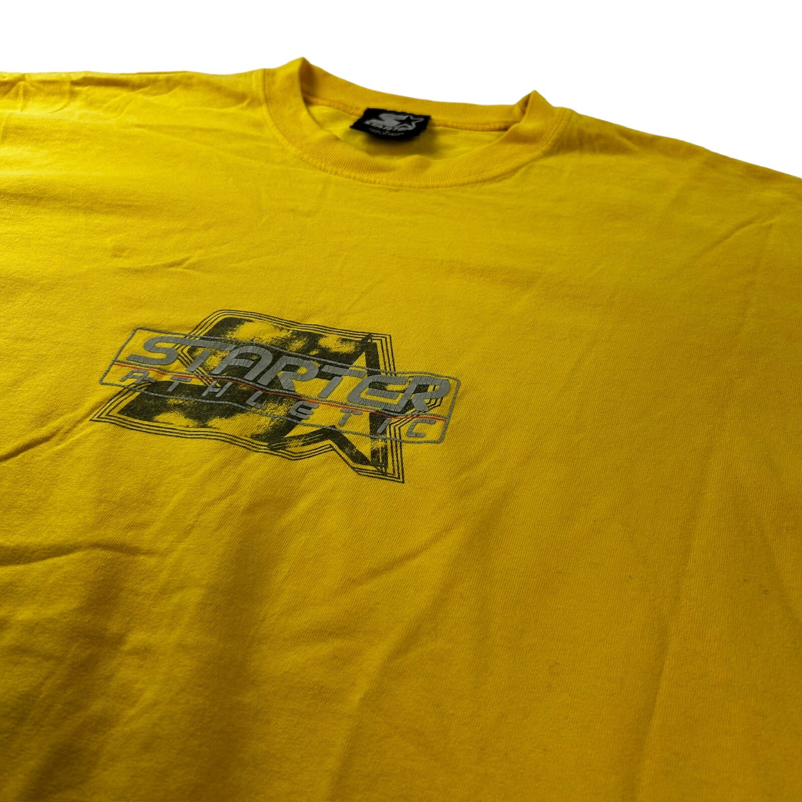 VTG Starter Athletic Men’s 100% Cotton Graphic L/S T-Shirt Yellow • Large gallery