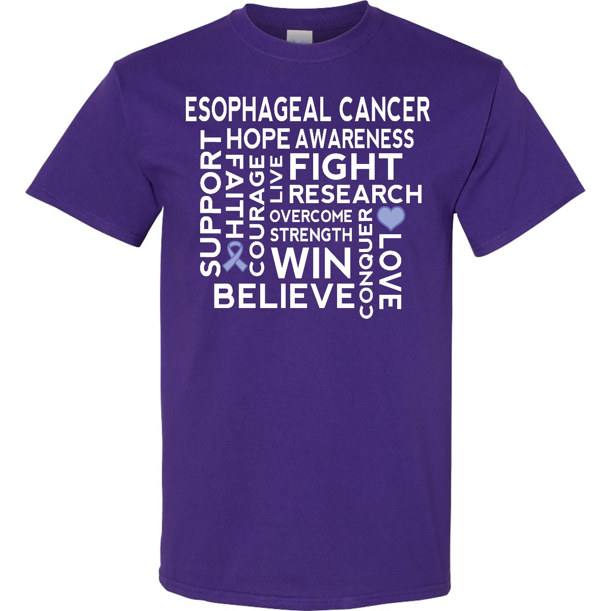 Inktastic Esophageal Cancer Awareness Walk T-Shirt Support Ribbon Month Event gallery