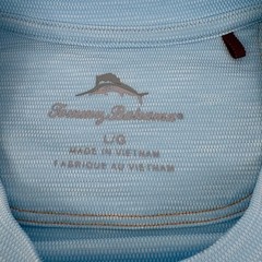Tommy Bahama Mens Paradise Around Performance T-Shirt Light Blue Tencel Large