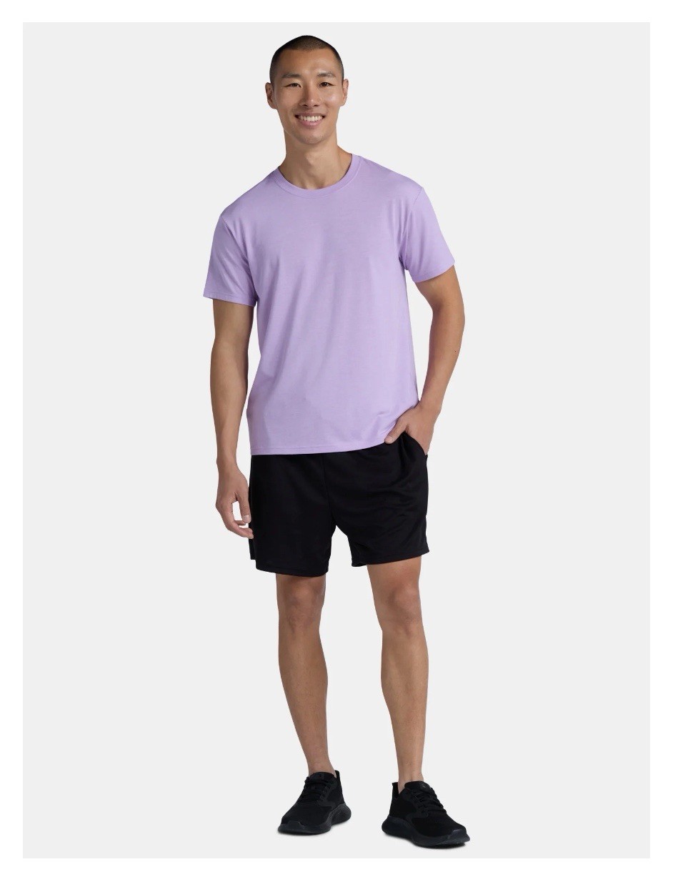 ATHLETIC WORKS Men’s M (38-40) Tri-Blend Tee Short Sleeve • Lovely Purple gallery