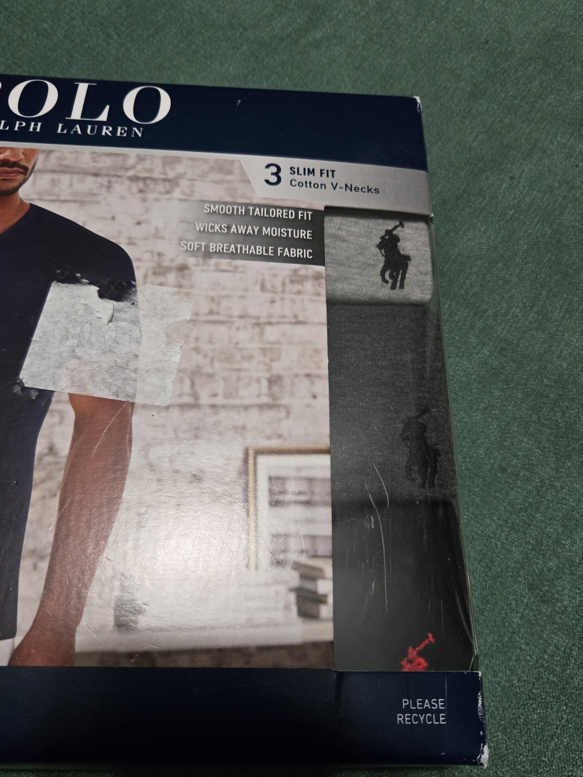 3 Pack Ralph Lauren Polo Slim Fit Cotton Crewneck T-Shirt Mens SMALL Gray gallery