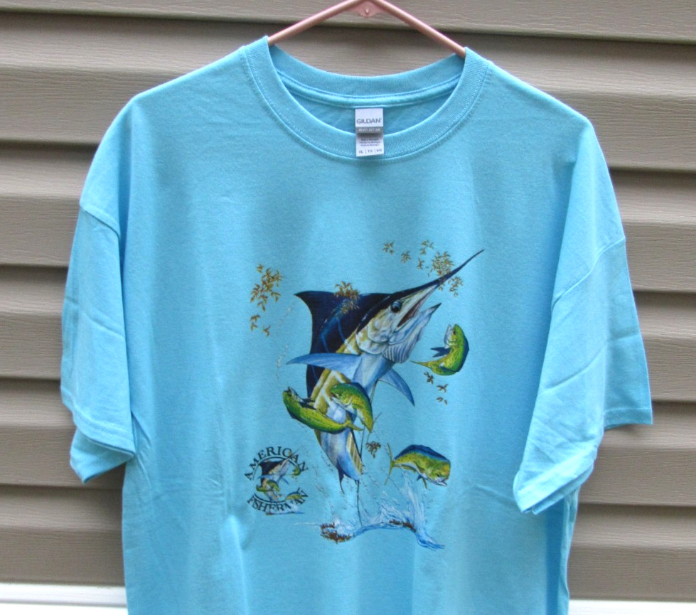 American Fisherman short sleeve blue T shirt - XL gallery