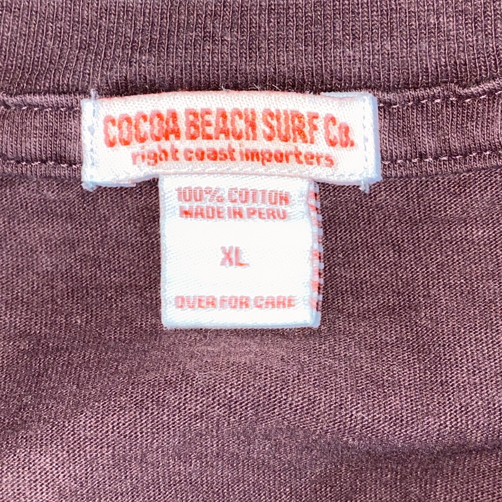 Cocoa Beach Surf Company T-Shirt Unisex Reddish Brown Florida XL * gallery