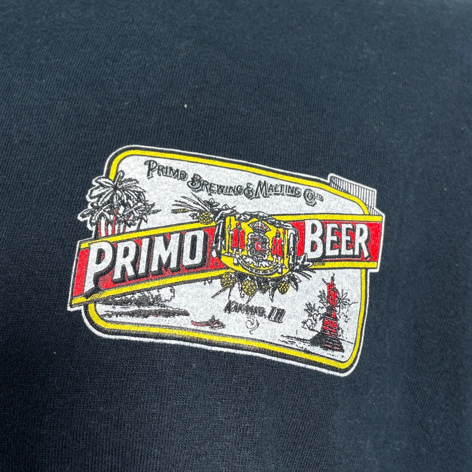 Hawaii Primo Beer Brewing Malting Co Blue UPF 30+ T-Shirt Men's LARGE NWT gallery