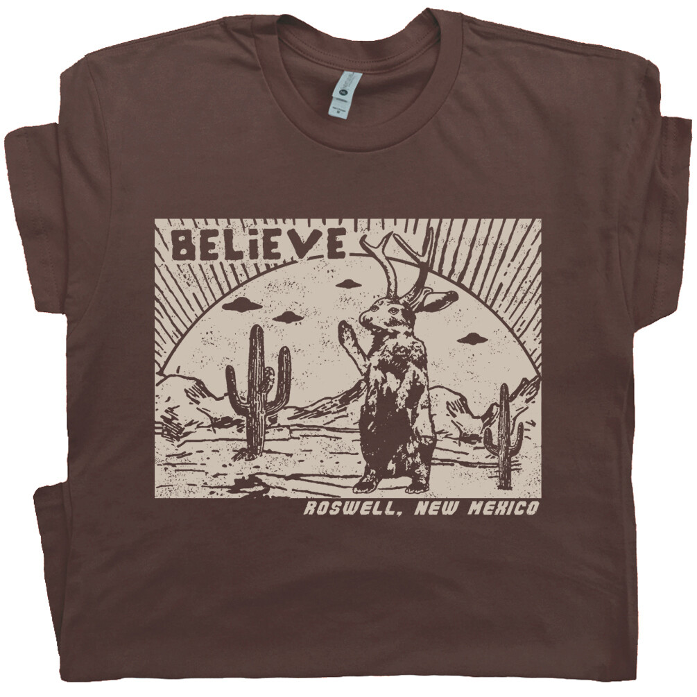 Roswell Jackalope T Shirt UFO Graphic Tee Men Womens New Mexico Area 51 Aliens gallery
