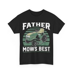 HOT Father Mows Best Funny Riding Mower Retro Mowing Dad Gift T-Shirt