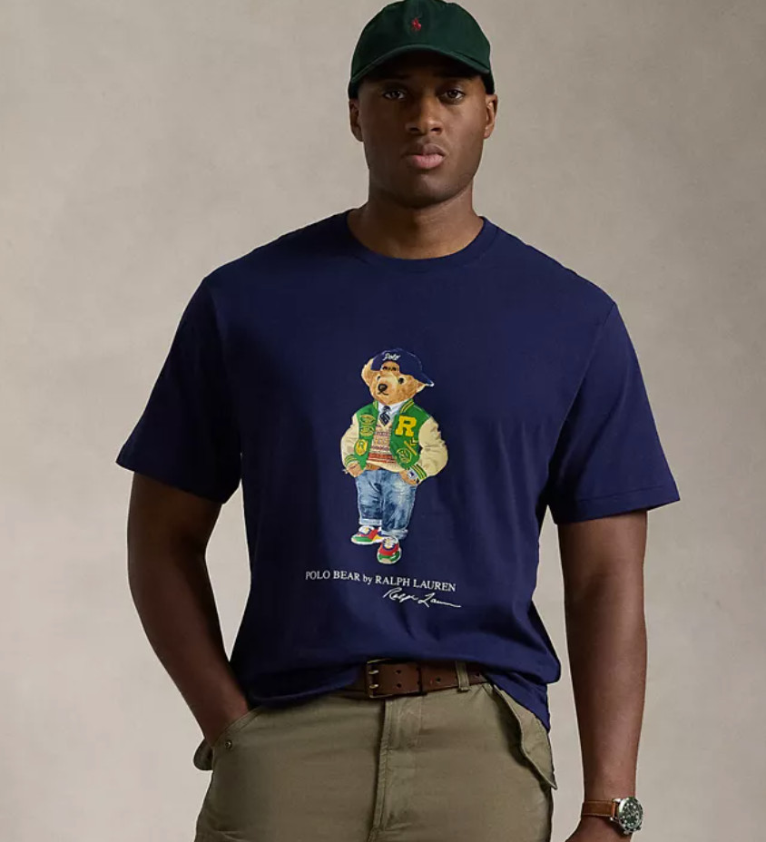 Polo Ralph Lauren Classic Fit Polo Bear Varsity Jersey T-Shirt Navy Short Sleeve gallery