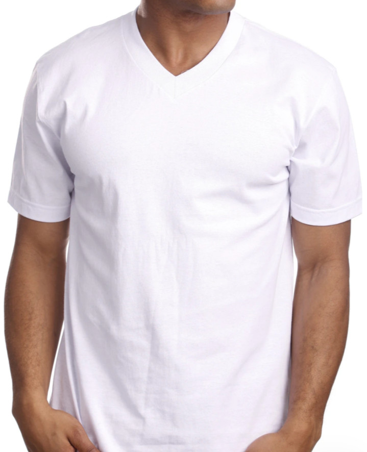 3 NEW PRO 5 PRO5 V-NECK T-SHIRT WHITE TEE BLANK PLAIN M-3XL 3PC gallery