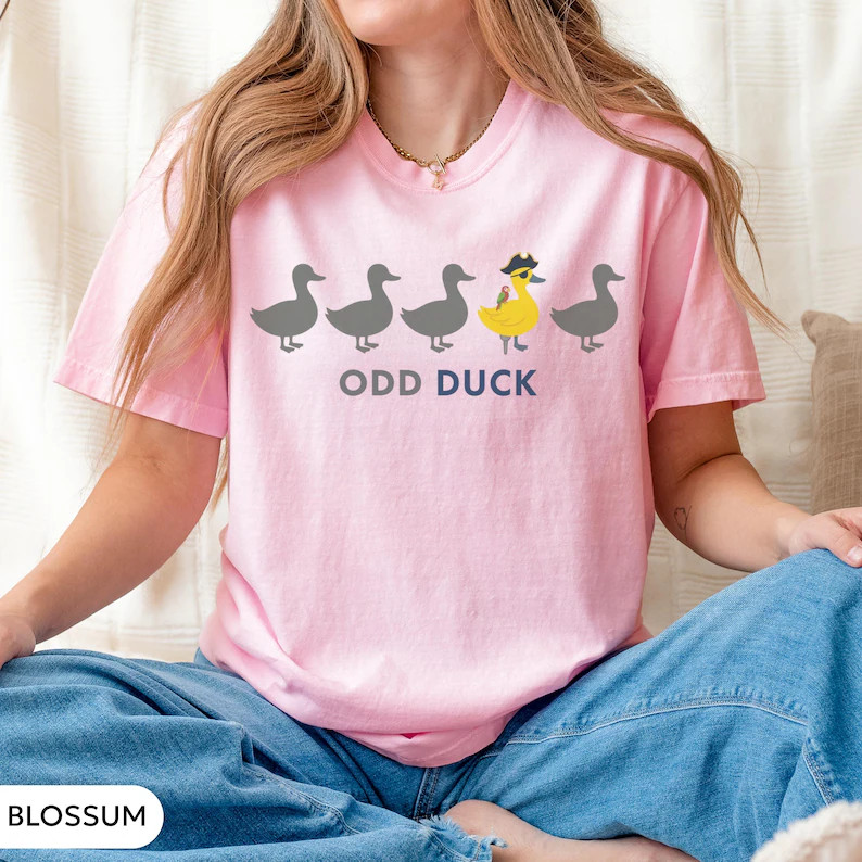 Odd Duck Funny Pirate Comfort Tee Unique Design Shirt gallery