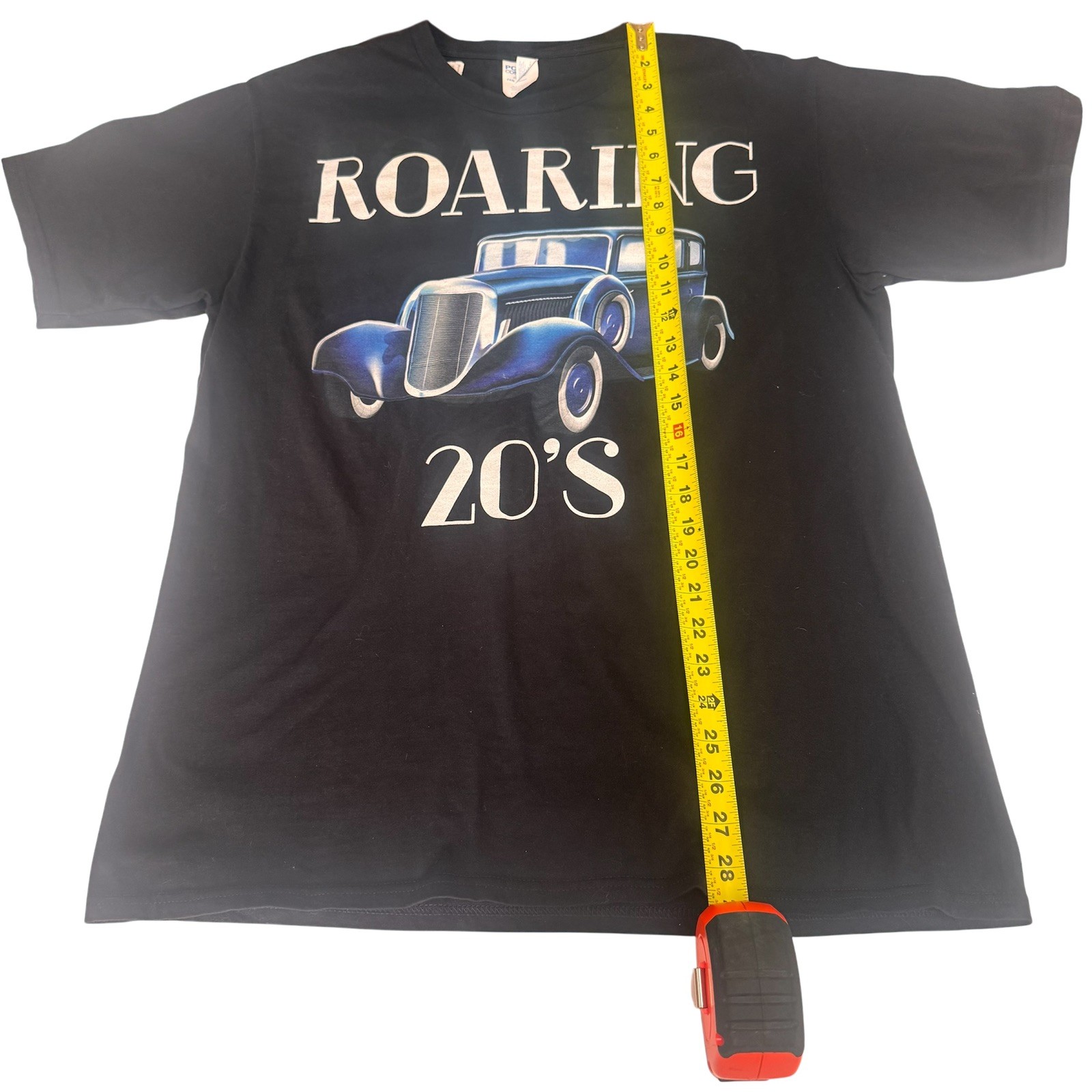 Roaring 20’s Vintage Car Graphic T-Shirt Men’s Large Black Classic Auto gallery