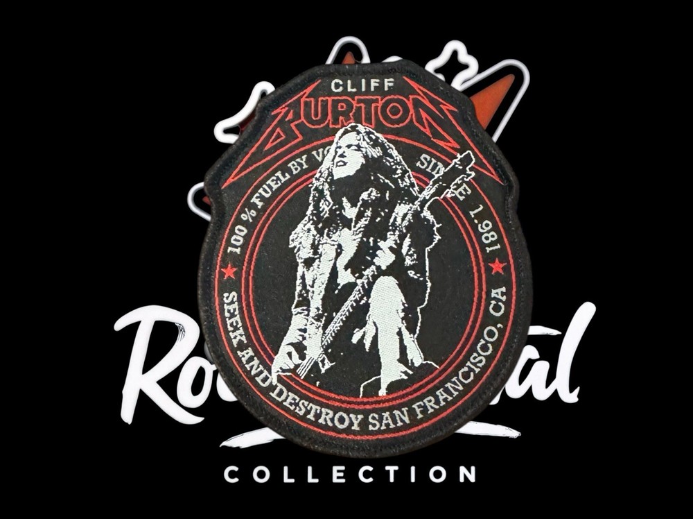 Cliff Burton Exclusive Woven Patch Metallica Slayer Megadeth Anthrax