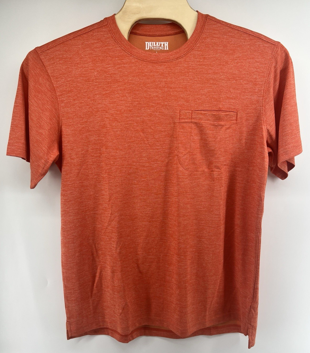 Duluth Trading Armachillo T Shirt Relaxed Fit Large Orange Short Sleeved Mens