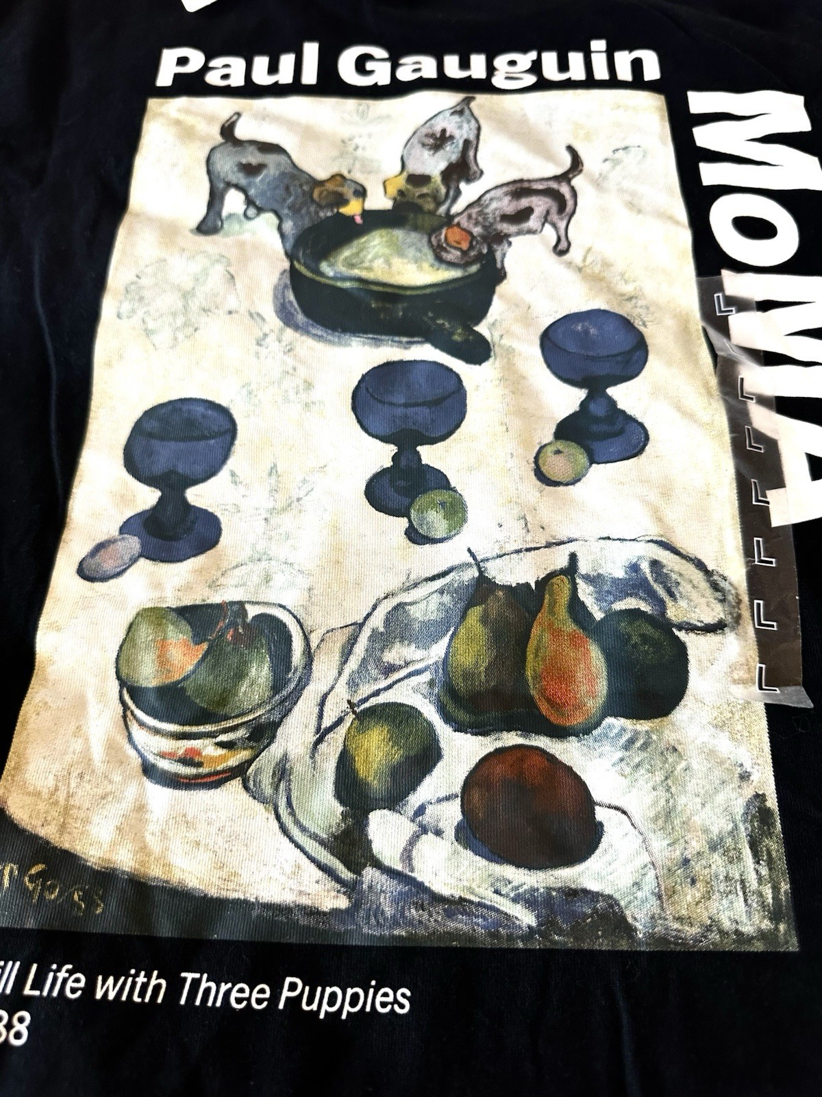 Paul Gauguin MoMA “Still Life with Three Puppies” T SHIRT Lg Japan SIZE LARGE gallery