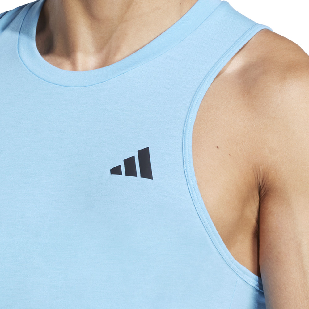 adidas Train Essentials Crew Neck Athletic Tank Top Mens Blue Casual Tops JC5372 gallery