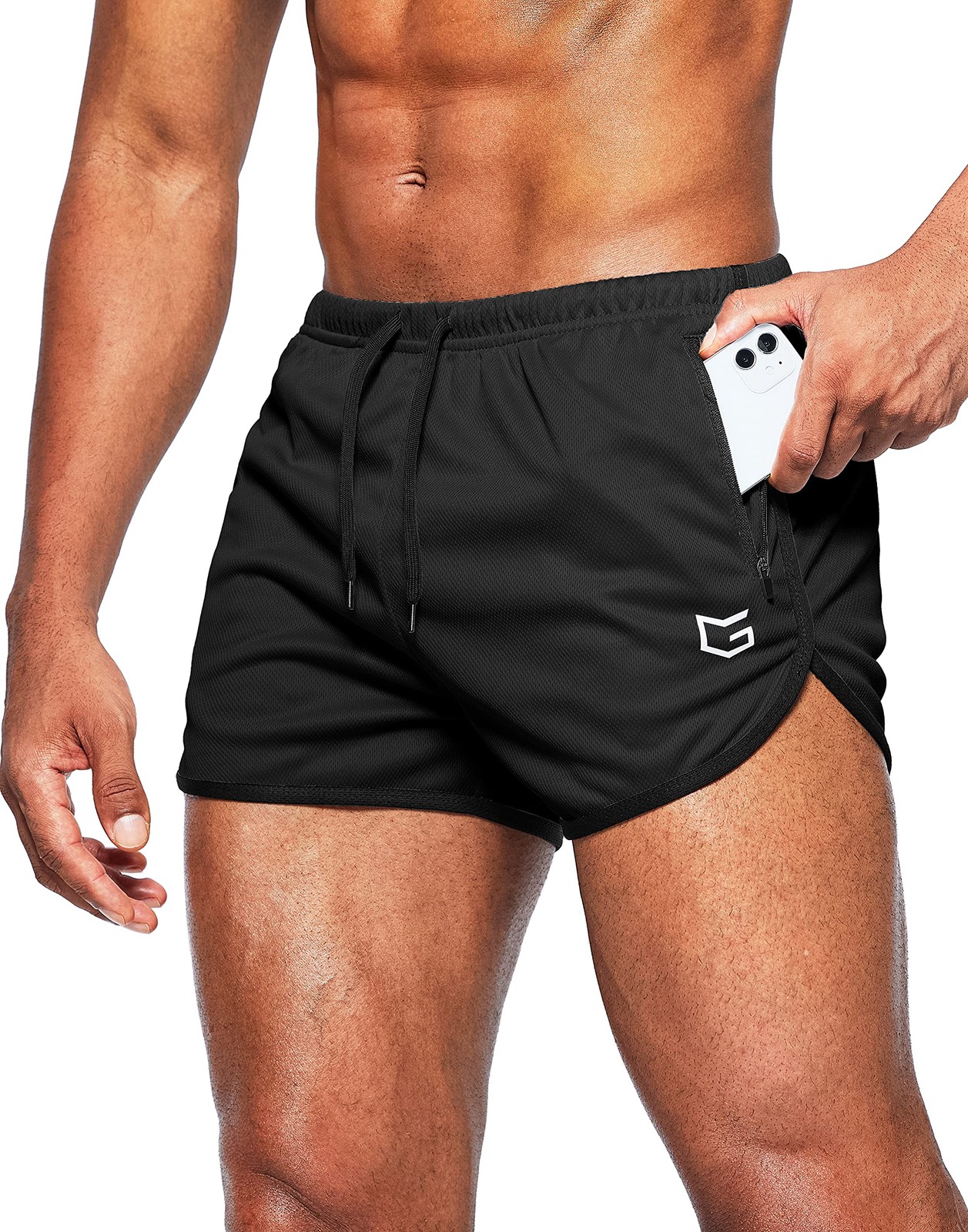 G Gradual Men's Running Shorts 3 Inch Quick Dry Gym Athletic X-Large, Black gallery