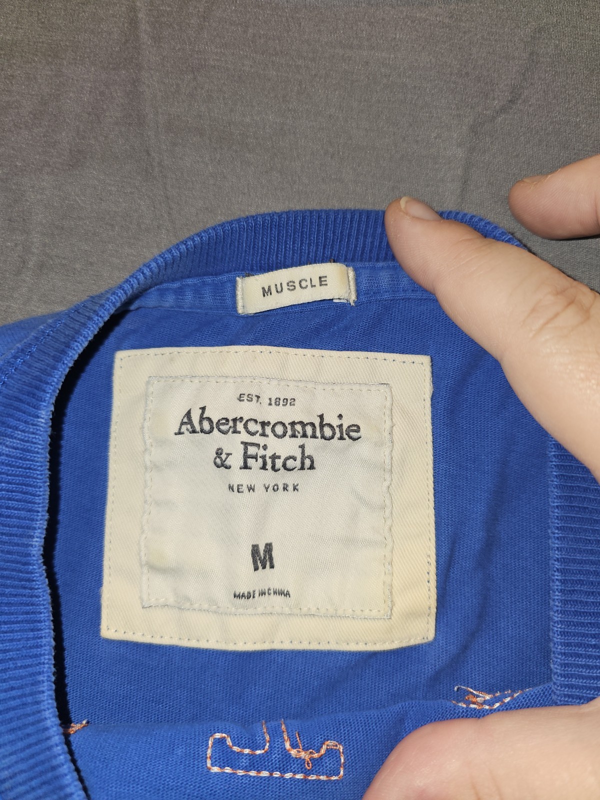 Abercrombie & Fitch New York - Blue Long Sleeve Shirt (Muscle) - Size M - 0020T gallery