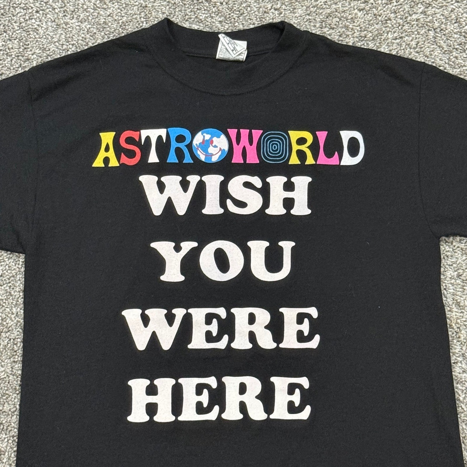 Travis Scott Astroworld Wish You Were Here 2019 Tour T-Shirt Mens Medium Black gallery