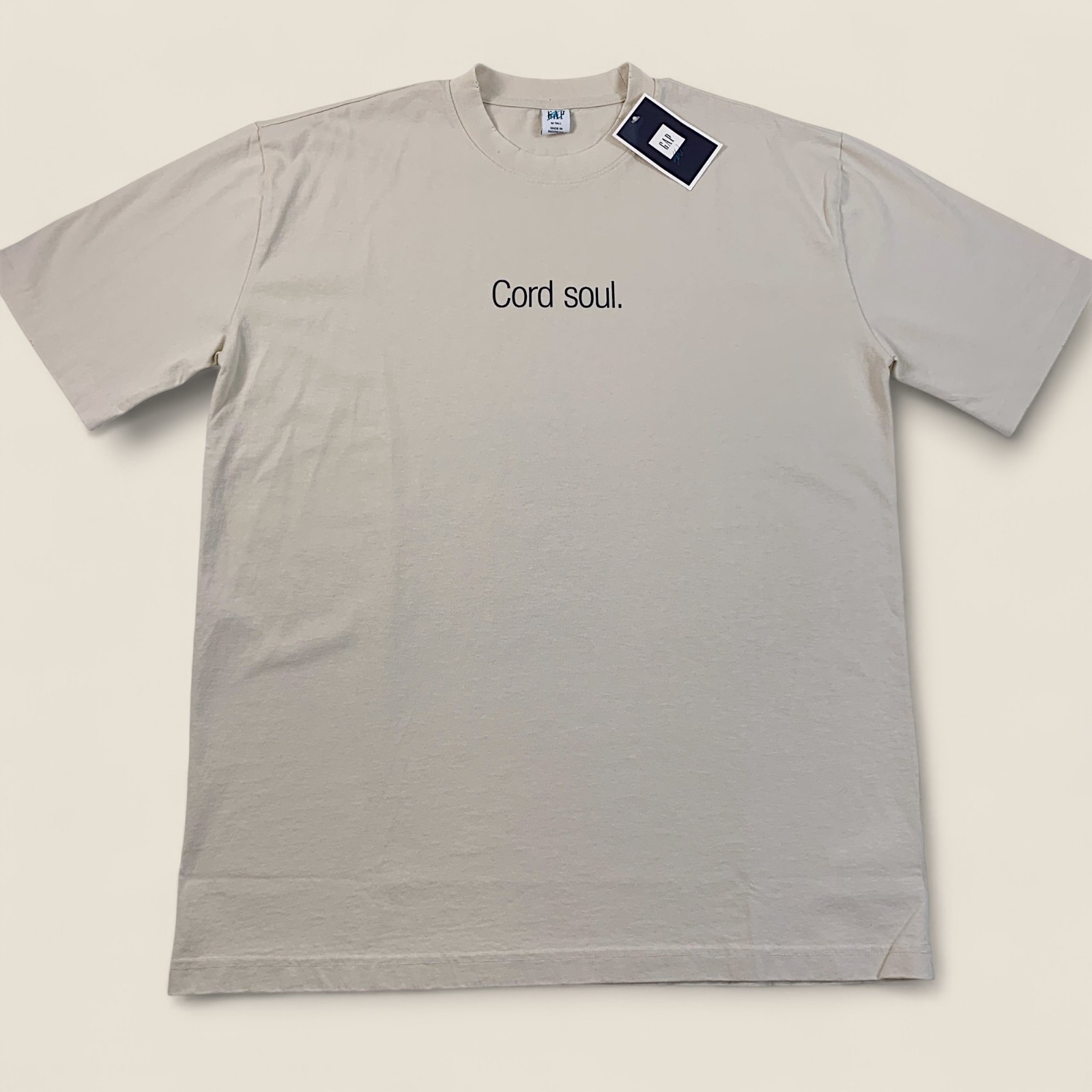 Gap Sean Wotherspoon Cord Soul Graphic T-Shirt Medium Tall Beige Re-Issue NWT