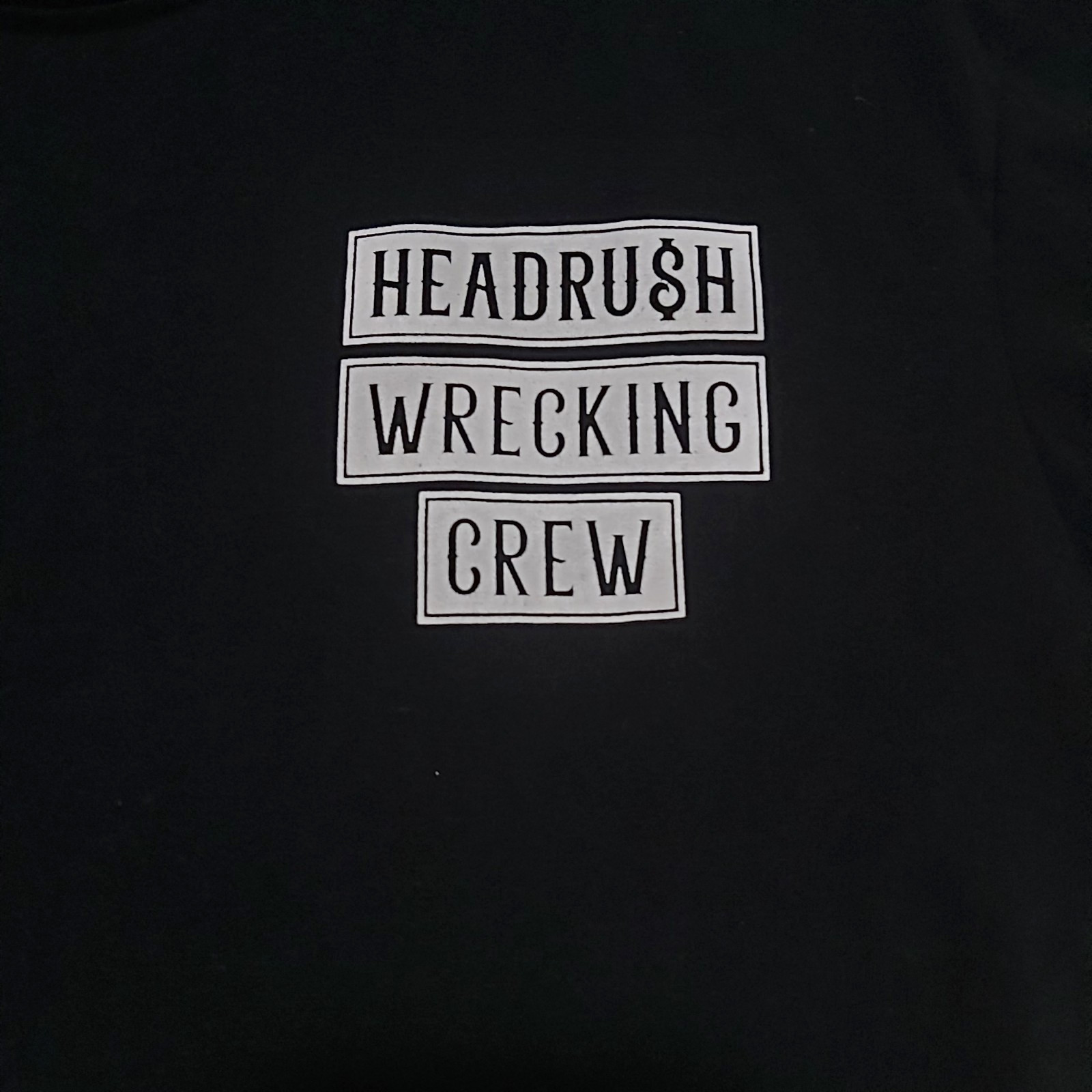 HEADRUSH T-Shirt Wrecking Crew Men's XXL Black with 2-sided and sleeve graphics gallery