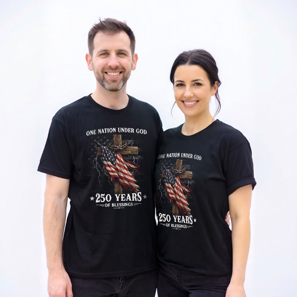 250th Anniversary T-Shirt One Nation Under God 4th of July Patriotic Tee gallery