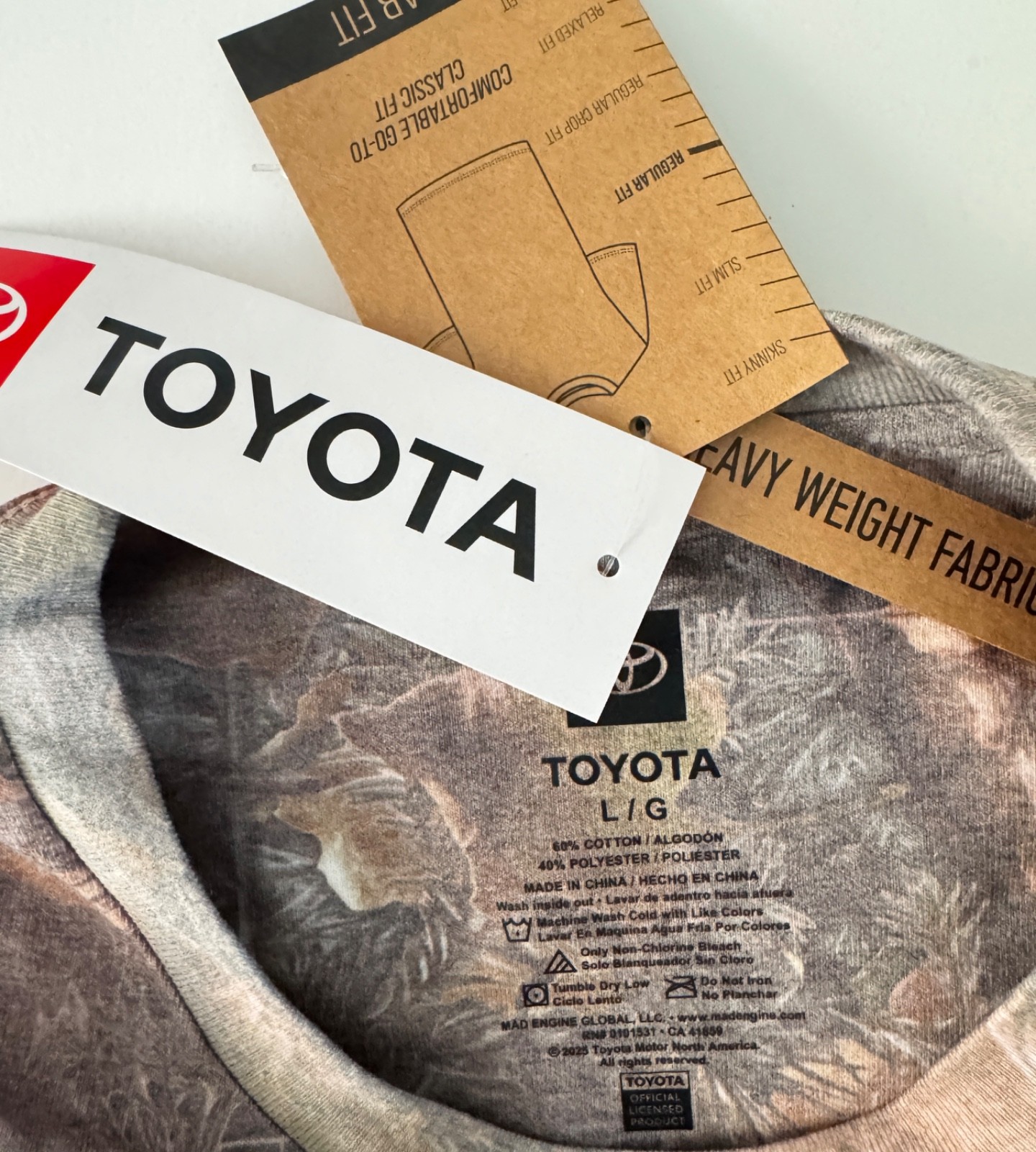 Official Licensed TOYOTA Camouflage Camo Crew T-Shirt (Men’s Large) New With Tag gallery