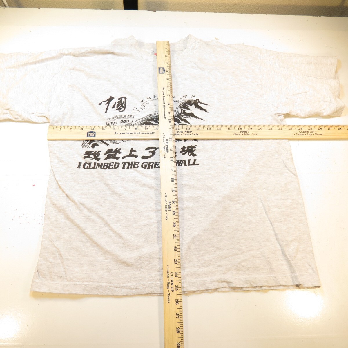 I CLIMBED THE GREAT WALL CHINA CHINESE VintageStyle T SHIRT Mens XXL PROMO STARS gallery
