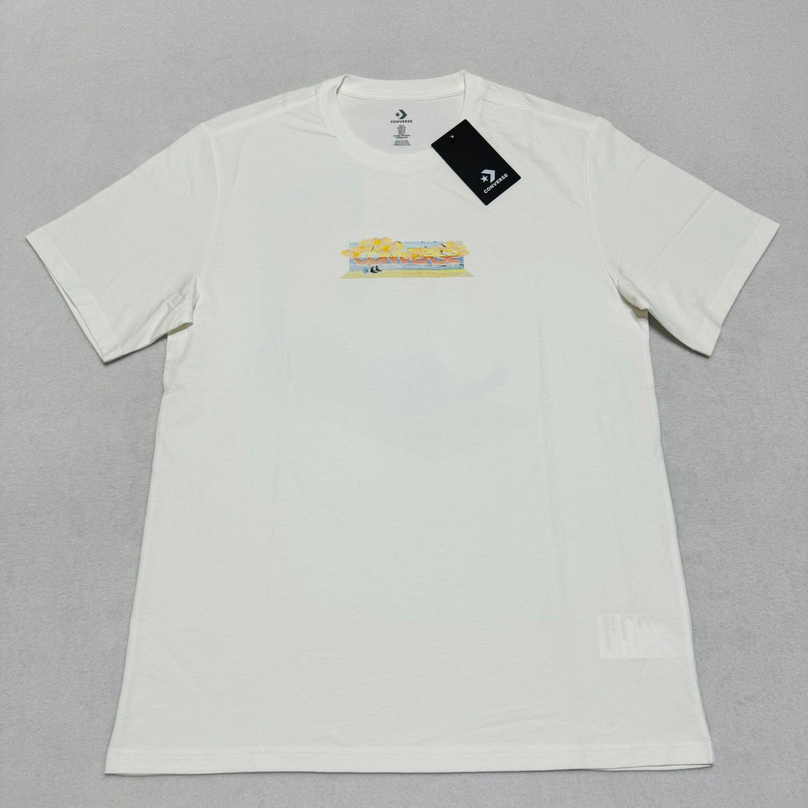 Converse Tee Men’s Size Medium All Star White Short Sleeve Graphic Pullover NWT