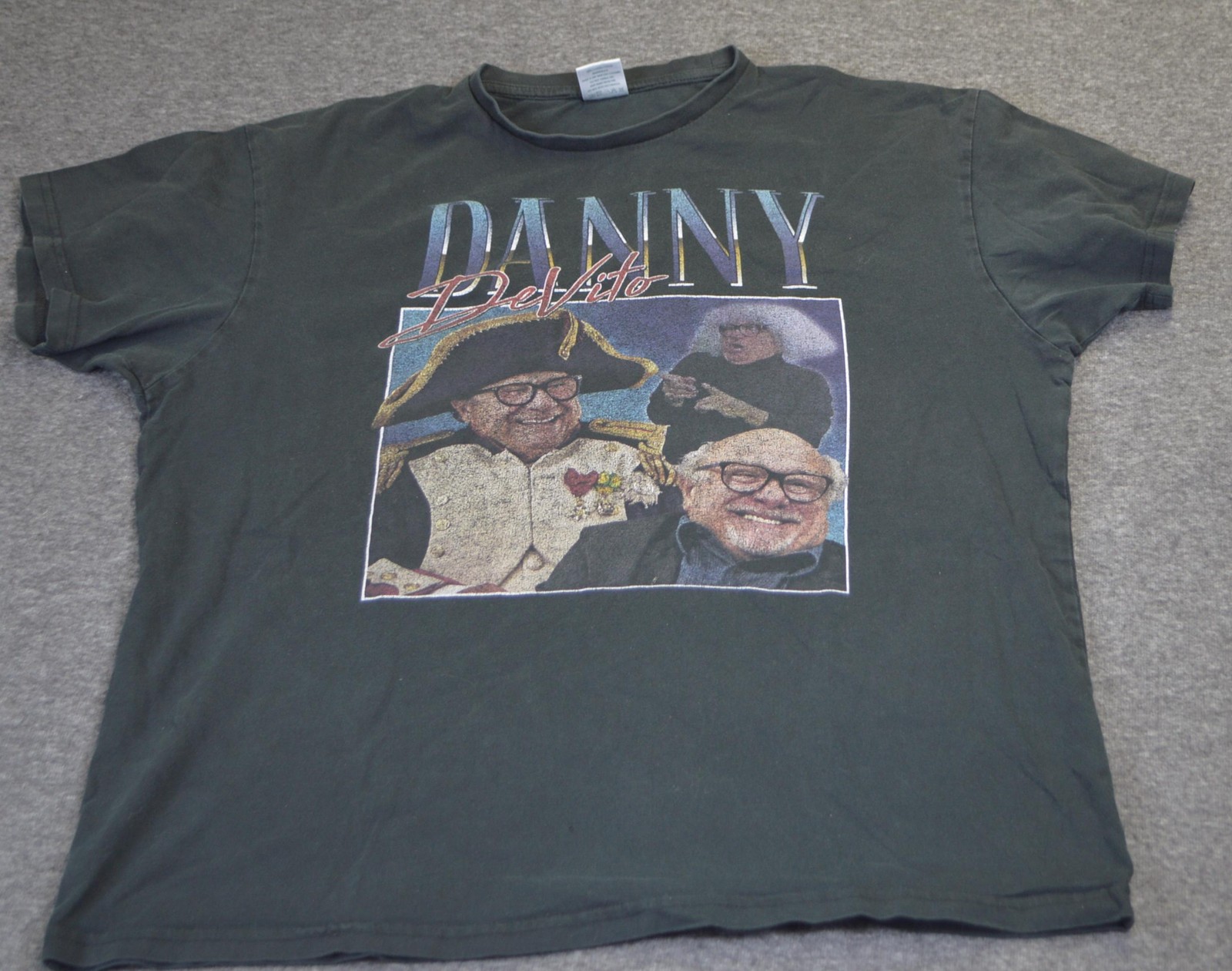 Danny Devito Black T-shirt Uneek Large Faded