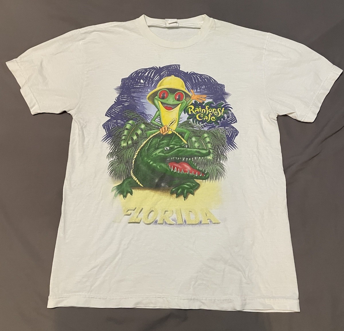 Vintage Rainforest Cafe Shirt Mens Medium Florida Frog Alligator Cartoon 90s Tee gallery
