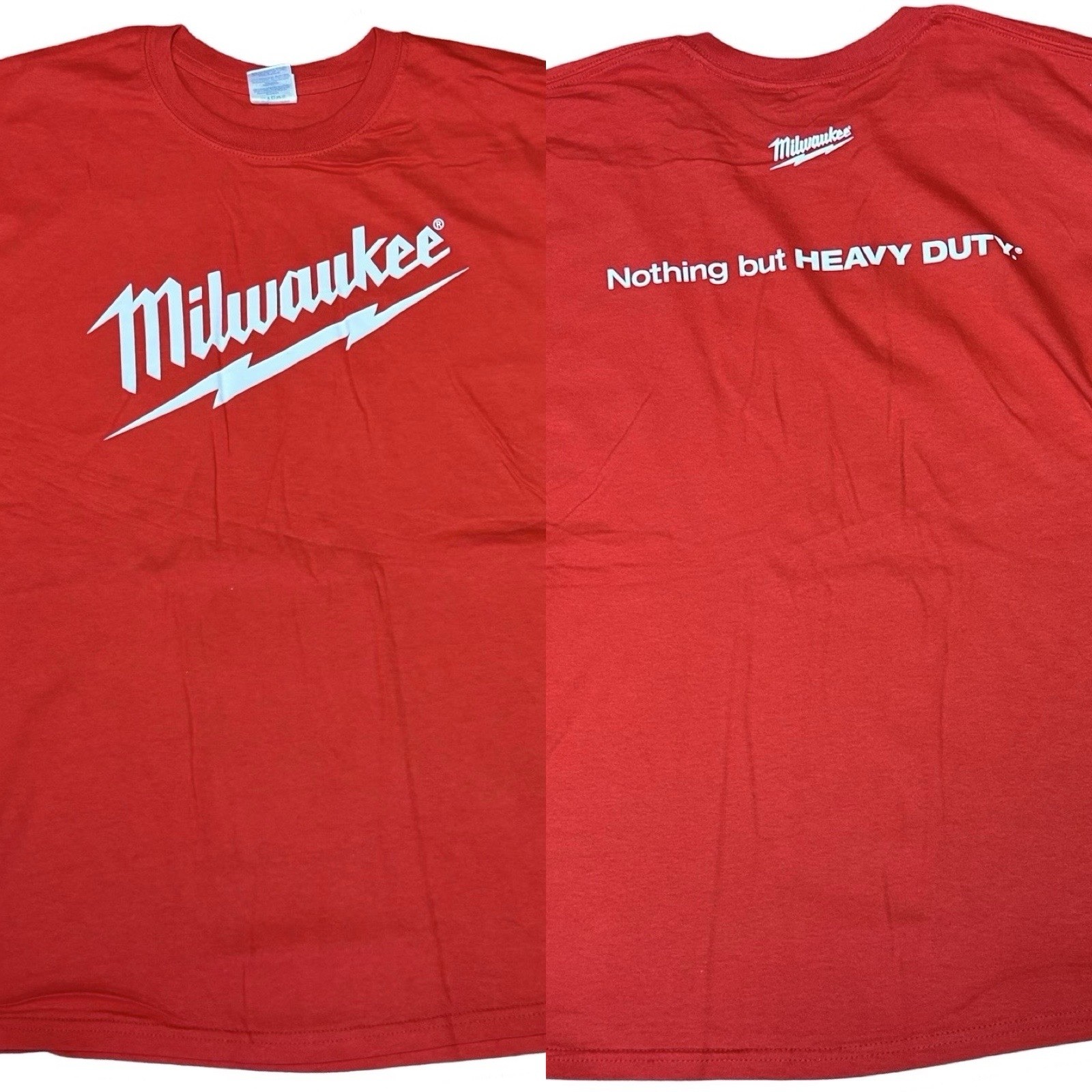 Milwaukee Tools Nothing But Heavy Duty Red T-Shirt Short Sleeve M12 18 NEW LARGE gallery