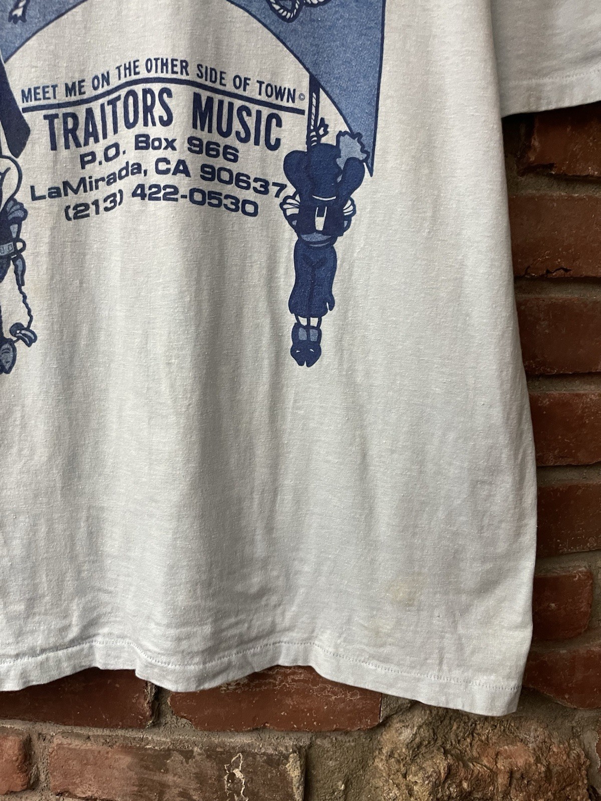 Vintage 80s Traitors Music Cowboy Tee Shirt Hi Cru Stedman Size L gallery