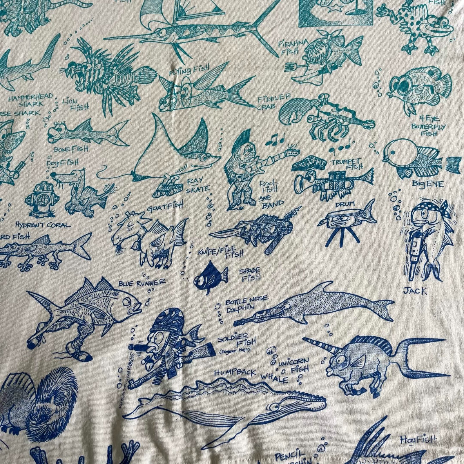 Vintage Curacao Funny Fish AOP 90s Shirt gallery