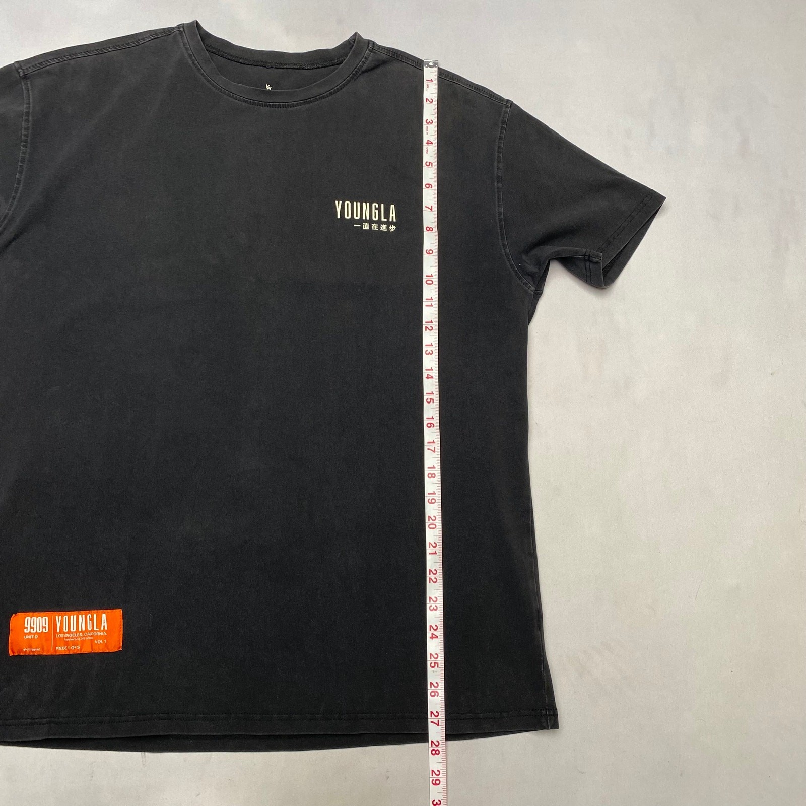 YoungLA 449 Washed Drip Tee Shirt Men's Small Always Improving Gym Rare gallery