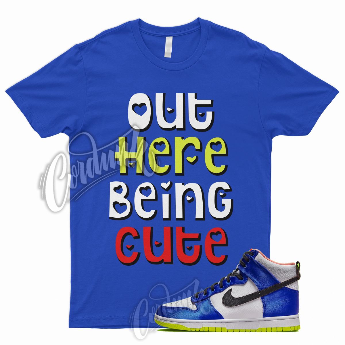 CUTE T Shirt for N Dunk High Blue Satin Racer Atomic Green Royal Griffey 1