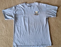 St. John’s Bay Men’s Breakwater Brew Extra Stout LT BLUE SS Graphic T Shirt XL
