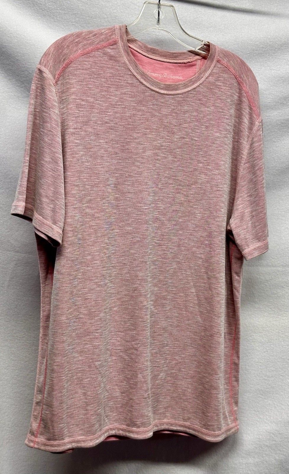 Tommy Bahama Men’s Heathered T-Shirt Medium Reversible Coral/Pink