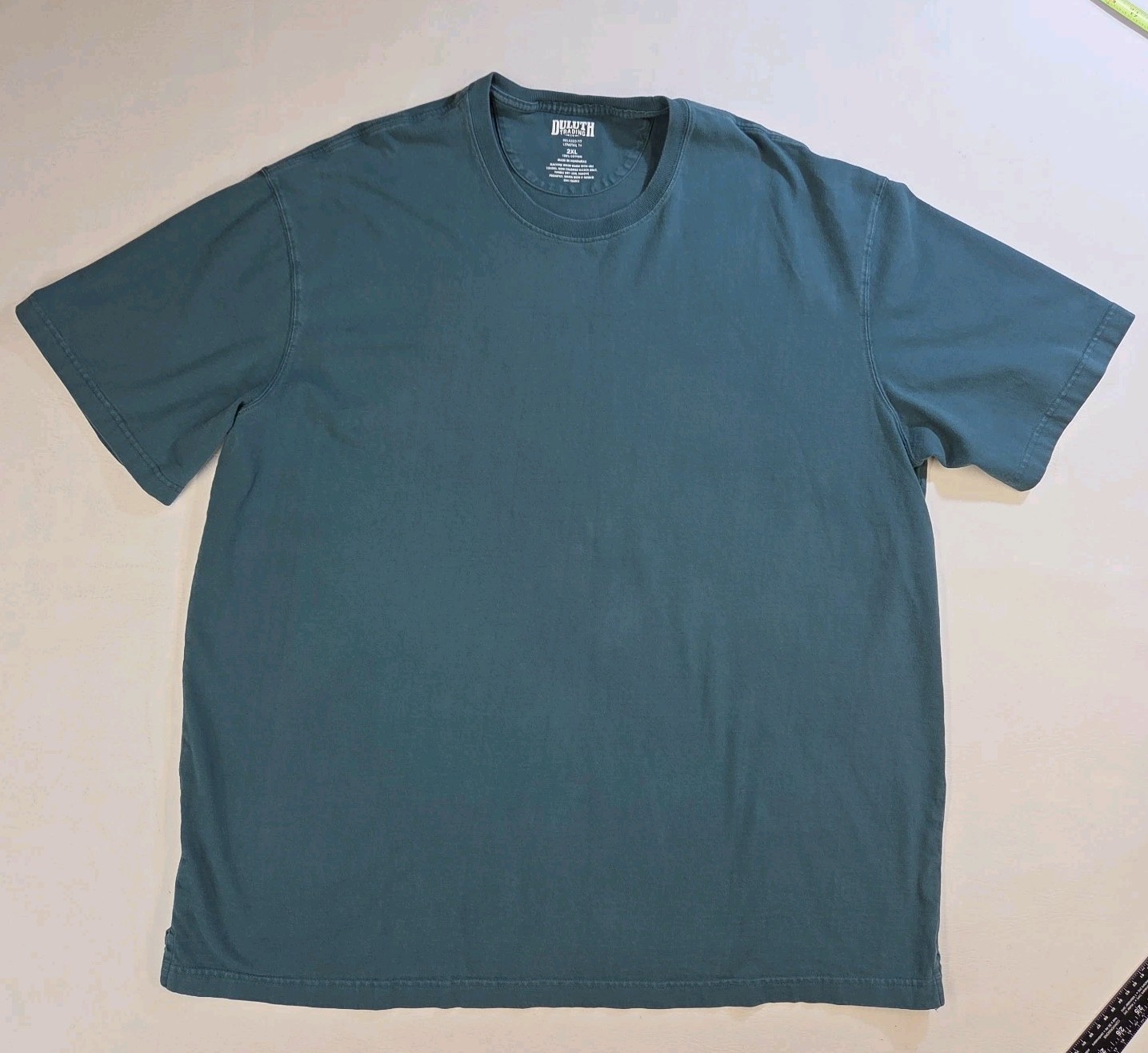 Duluth Trading Co T-Shirt Men's 2XL Blue Green Relaxed Fit Longtail Casual Tee gallery