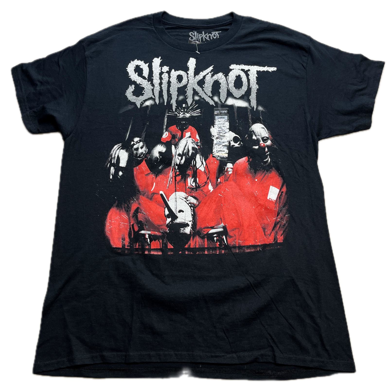 Slipknot Self-Titled Album Cover Art Heavy Metal Band Tee Large Barcode On Back gallery