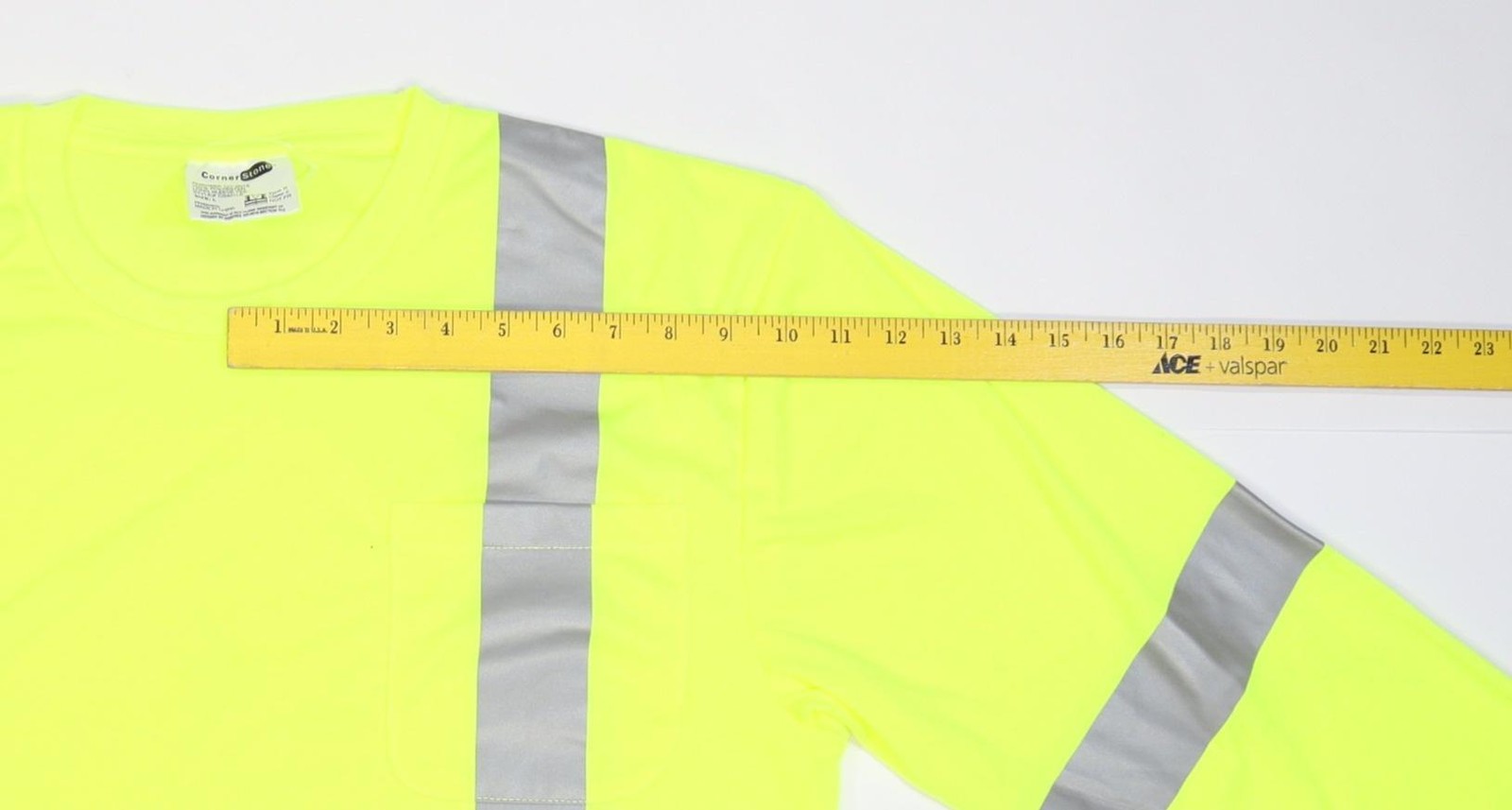 CornerStone Shirt Mens Large Yellow Hi Vis Reflective ANSI Class 2 Long Sleeve gallery