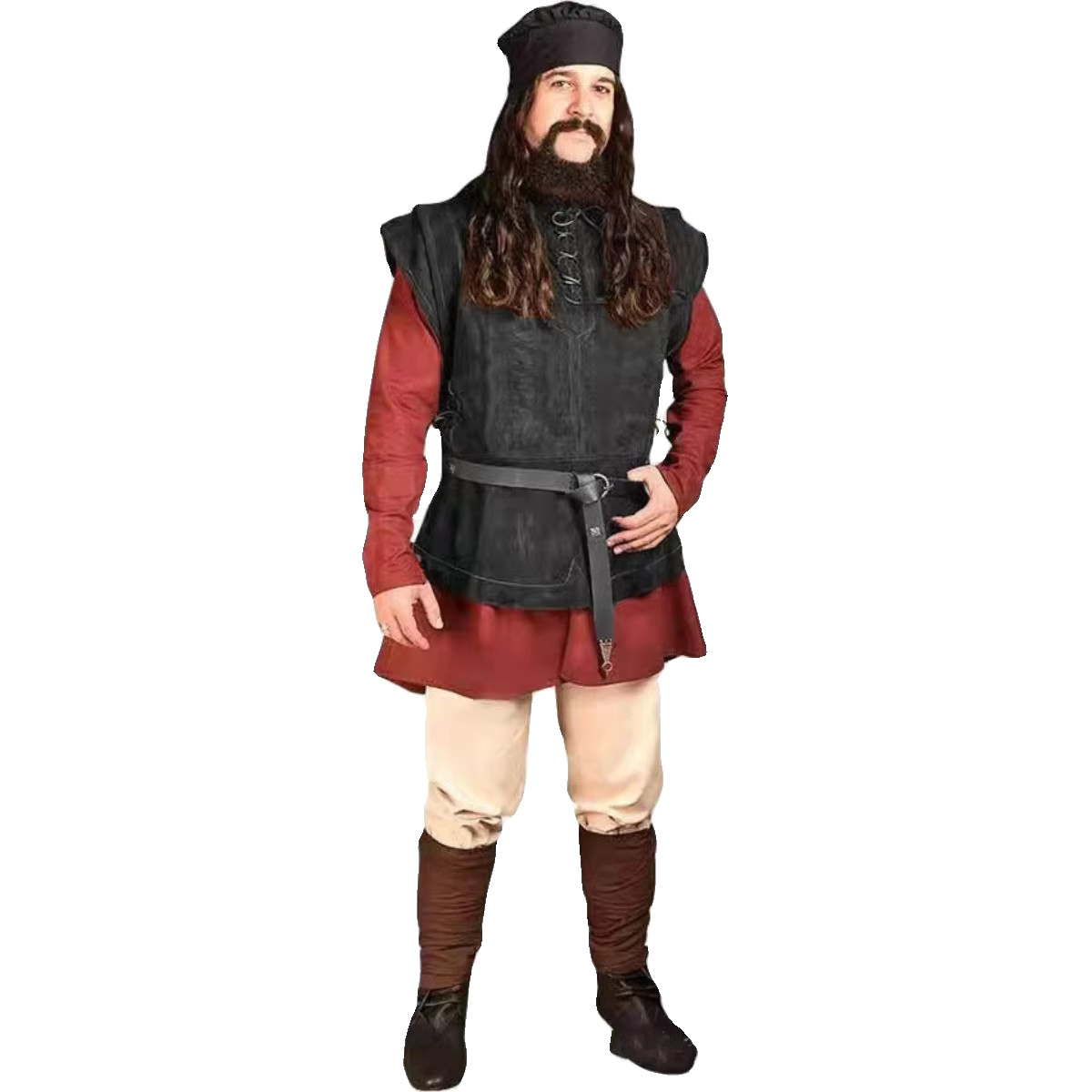 Men's Medieval Vintage Steampunk Vest Renaissance Sleeveless Costume Shirt Prop gallery