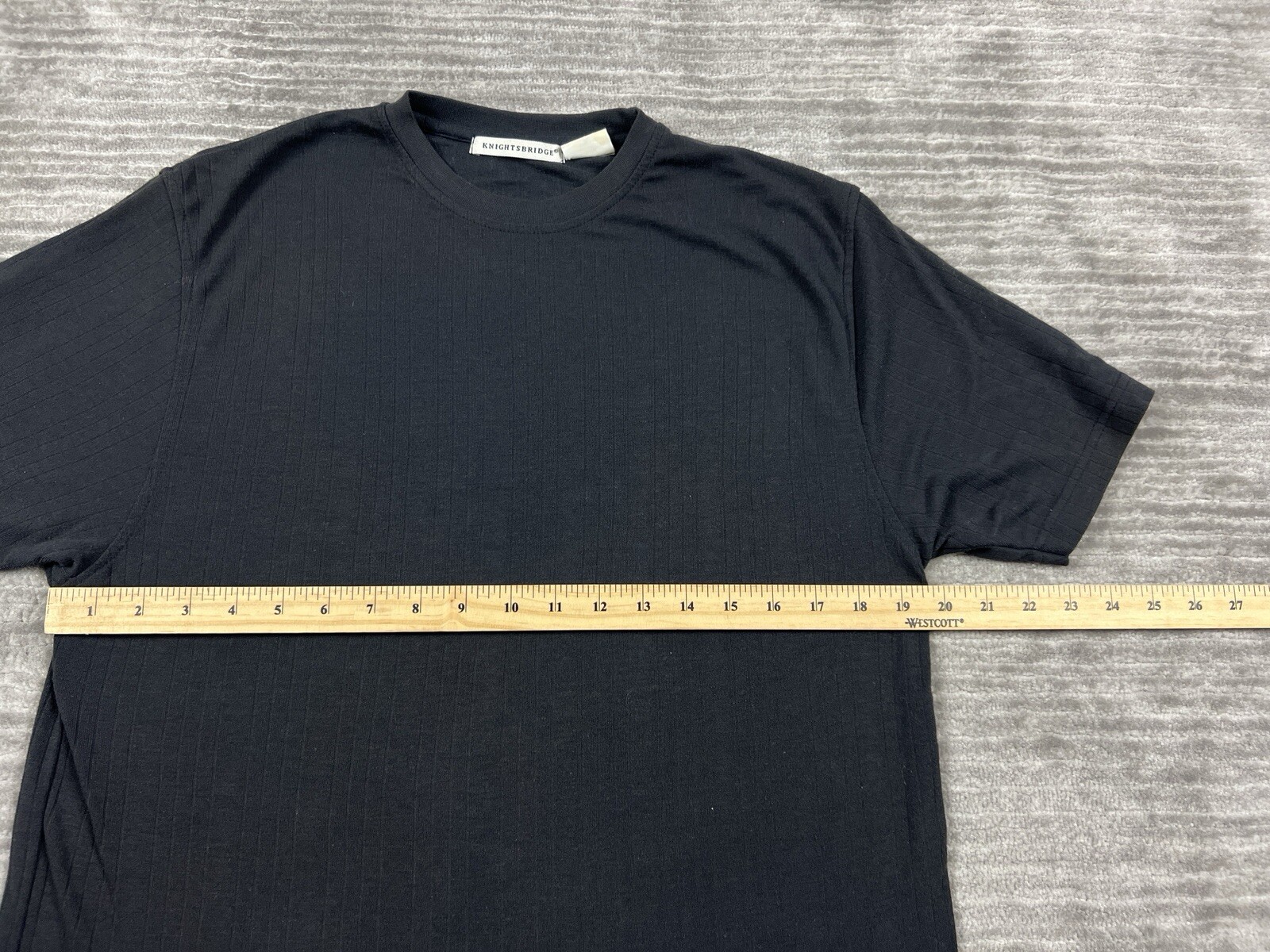 Vintage Knightsbridge Shirt Mens Medium Black Short Sleeve Rayon Blend gallery