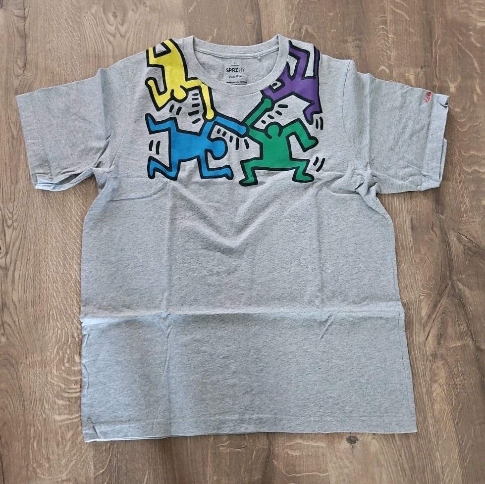 Grey Uniqlo SPRZNY Keith Haring T-Shirt MoMa Special Edition Size L
